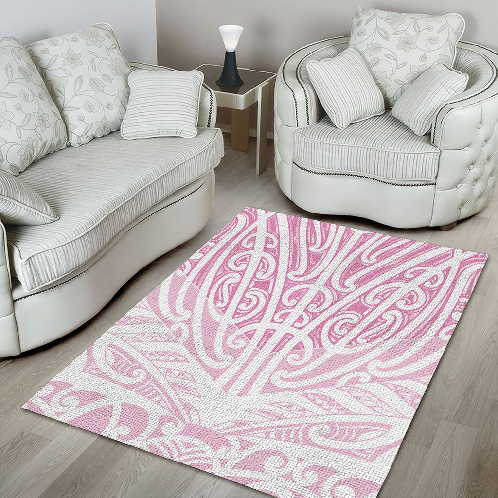 Pink New Zealand Puhoro Maori Tattoo Area Rug LT14 - Polynesian Pride
