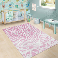 Pink New Zealand Puhoro Maori Tattoo Area Rug LT14 - Polynesian Pride