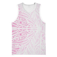 Pink New Zealand Puhoro Maori Tattoo Basketball Jersey LT14 Unisex Pink - Polynesian Pride