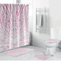 Pink New Zealand Puhoro Maori Tattoo Bathroom Set LT14 Bathroom Set (4 pcs) Pink - Polynesian Pride