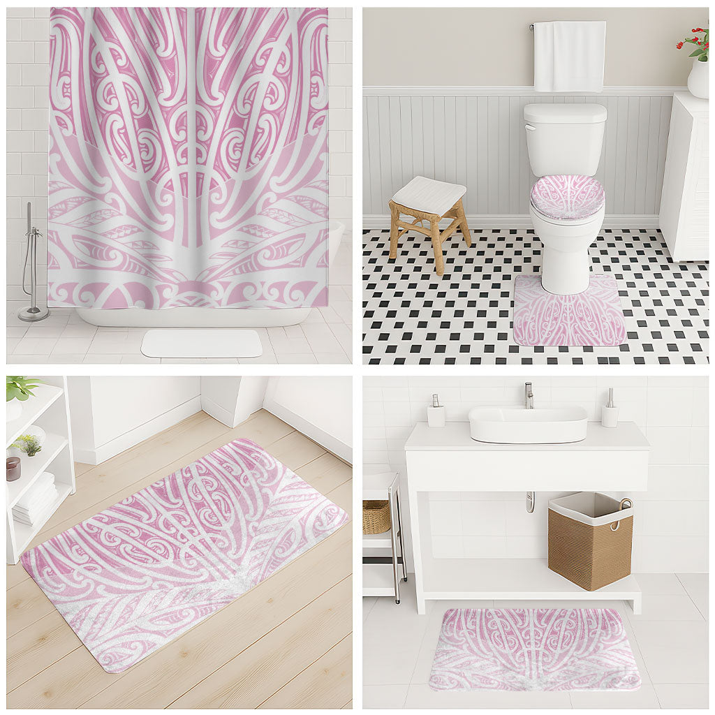 Pink New Zealand Puhoro Maori Tattoo Bathroom Set LT14 - Polynesian Pride