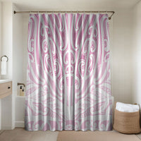 Pink New Zealand Puhoro Maori Tattoo Bathroom Set LT14 Shower Curtain Only Pink - Polynesian Pride