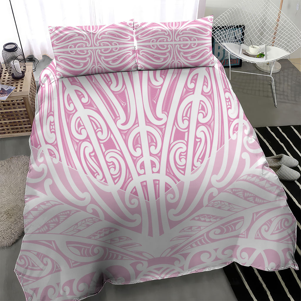 Pink New Zealand Puhoro Maori Tattoo Bedding Set LT14 - Polynesian Pride
