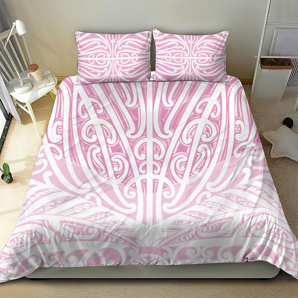 Pink New Zealand Puhoro Maori Tattoo Bedding Set LT14 - Polynesian Pride