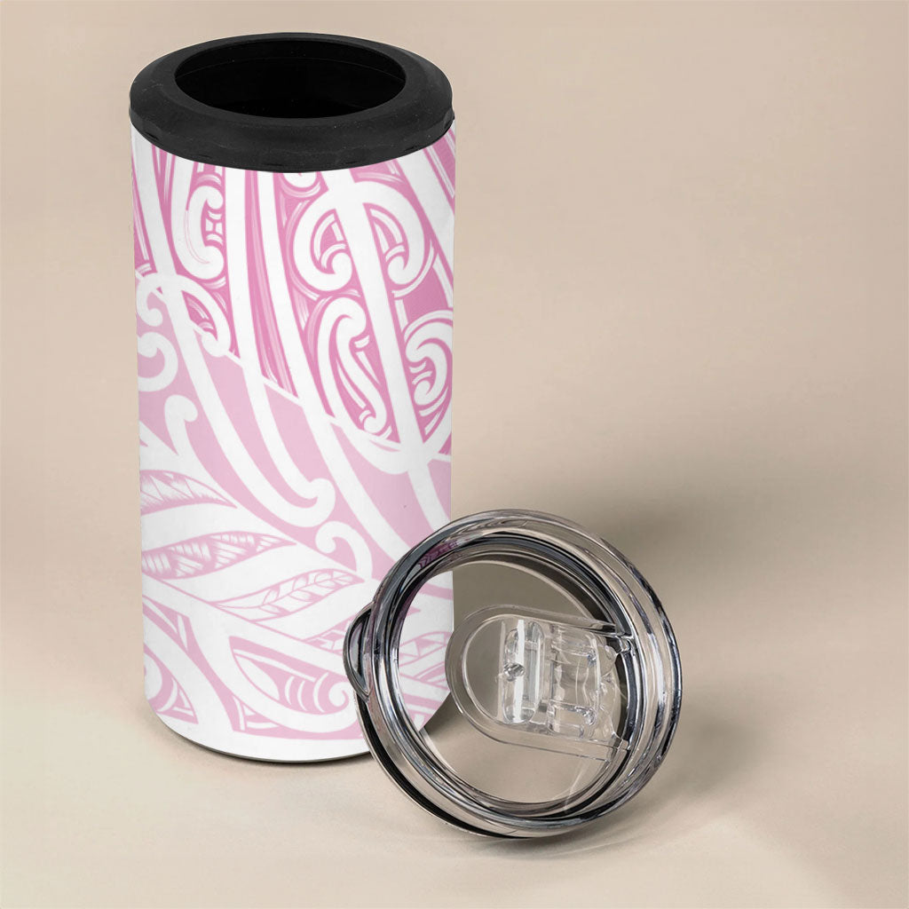 Pink New Zealand Puhoro Maori Tattoo 4 in 1 Can Cooler Tumbler LT14 - Polynesian Pride