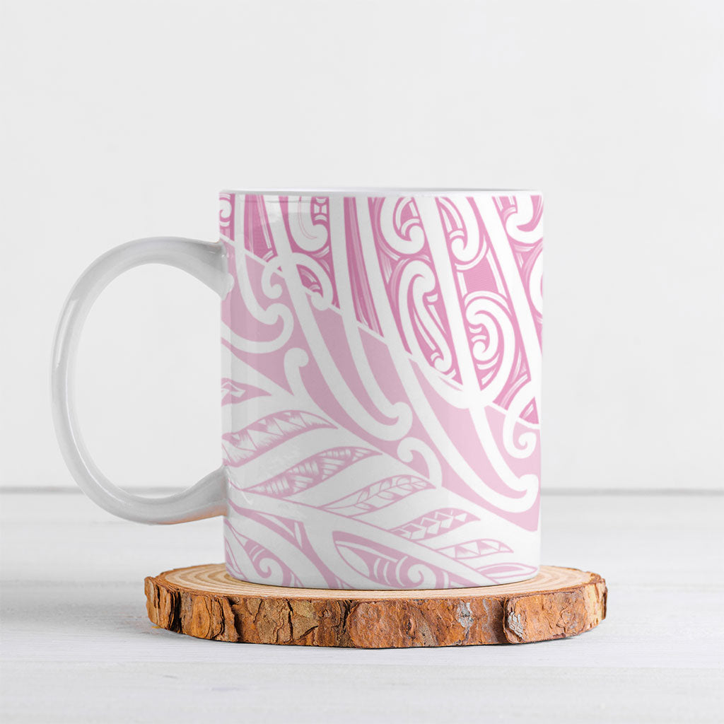 Pink New Zealand Puhoro Maori Tattoo Ceramic Mug LT14 Pink - Polynesian Pride