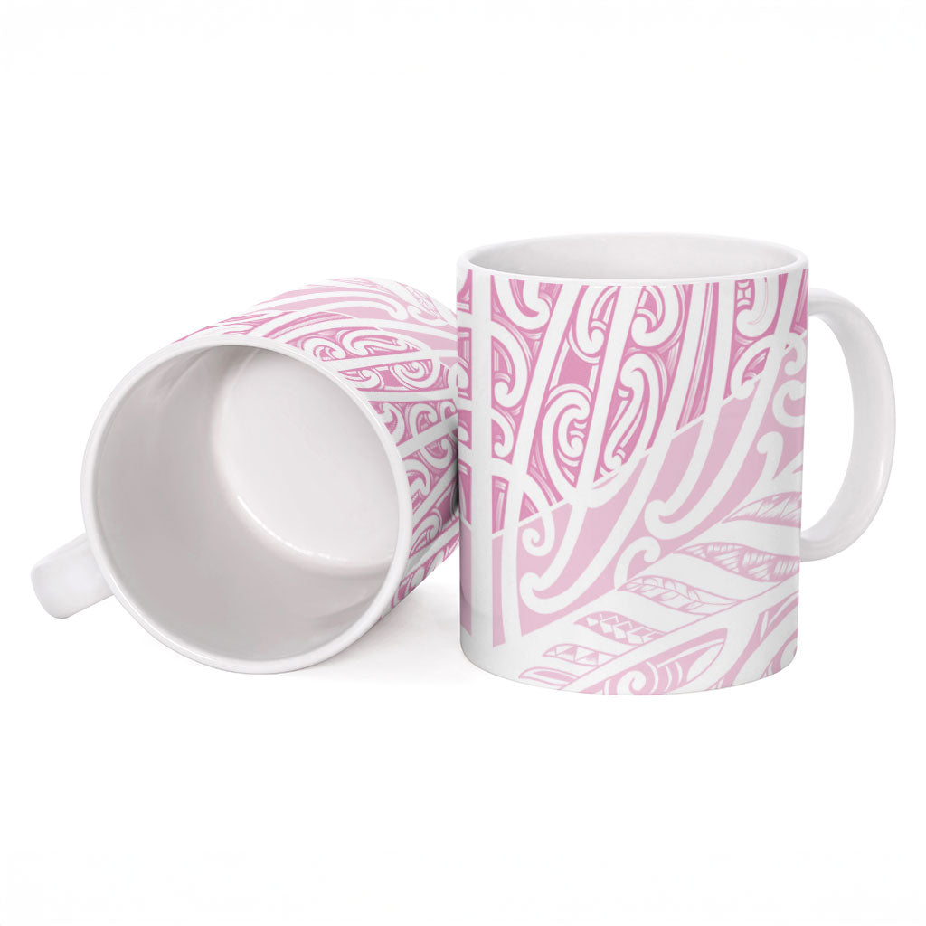 Pink New Zealand Puhoro Maori Tattoo Ceramic Mug LT14 - Polynesian Pride