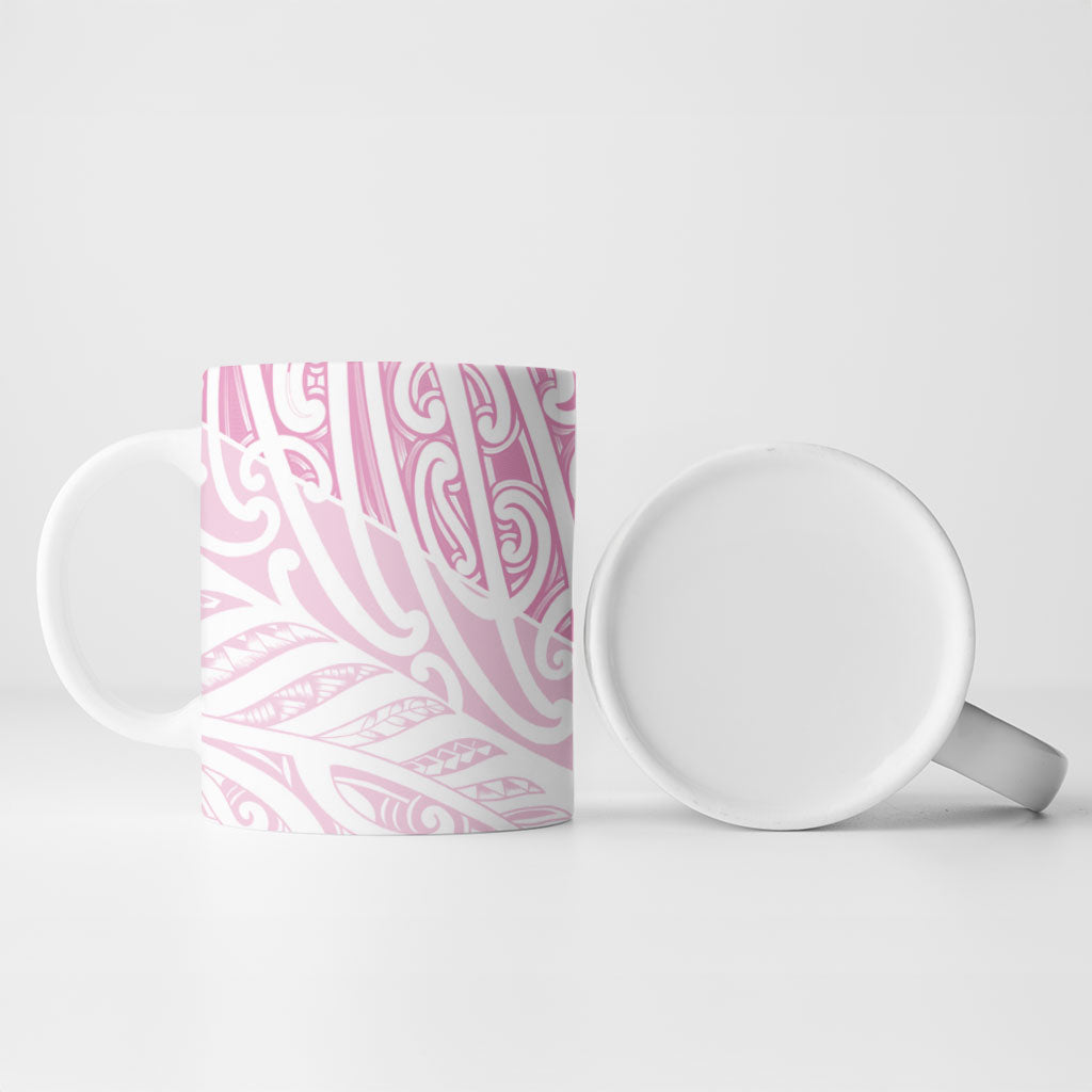 Pink New Zealand Puhoro Maori Tattoo Ceramic Mug LT14 - Polynesian Pride