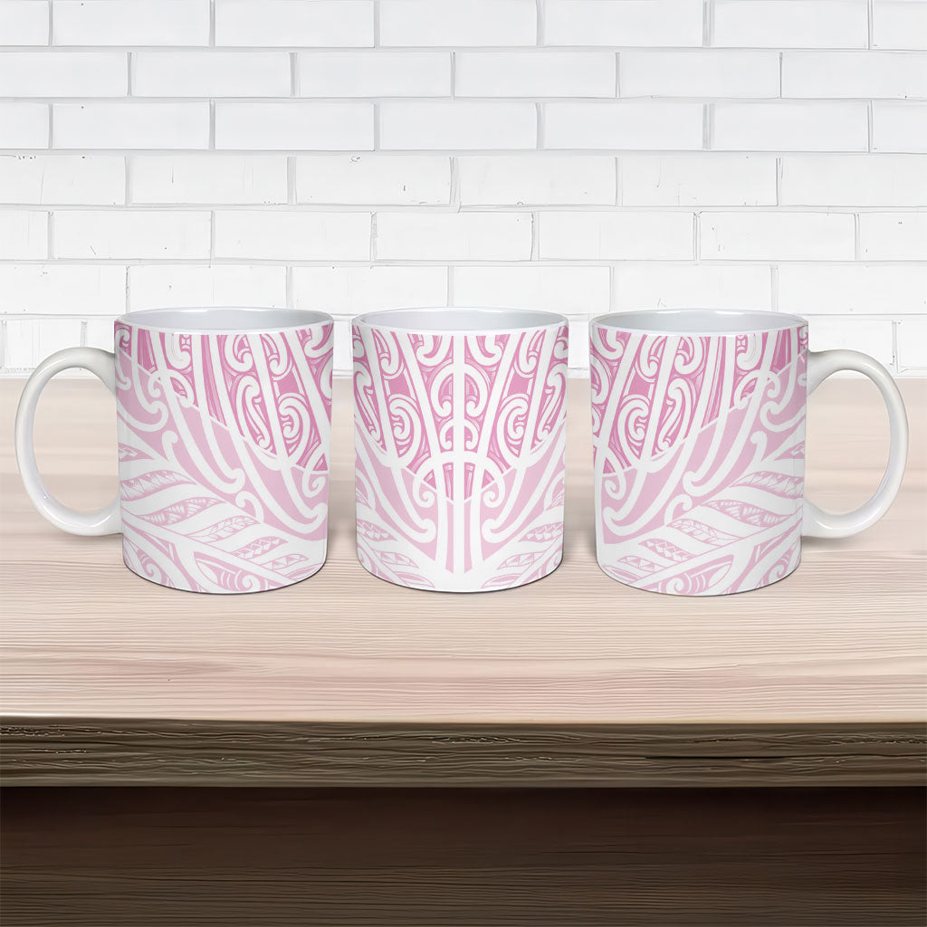 Pink New Zealand Puhoro Maori Tattoo Ceramic Mug LT14 - Polynesian Pride