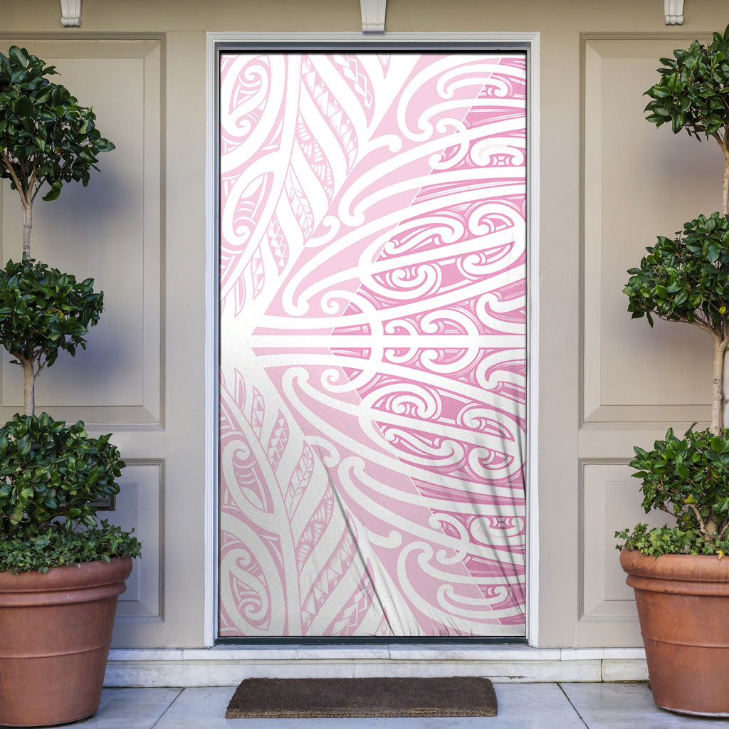Pink New Zealand Puhoro Maori Tattoo Door Cover LT14 Pink - Polynesian Pride