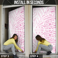 Pink New Zealand Puhoro Maori Tattoo Door Cover LT14 - Polynesian Pride