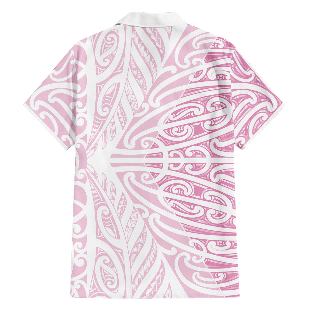 Pink New Zealand Puhoro Maori Tattoo Family Matching Mermaid Dress and Hawaiian Shirt LT14 - Polynesian Pride