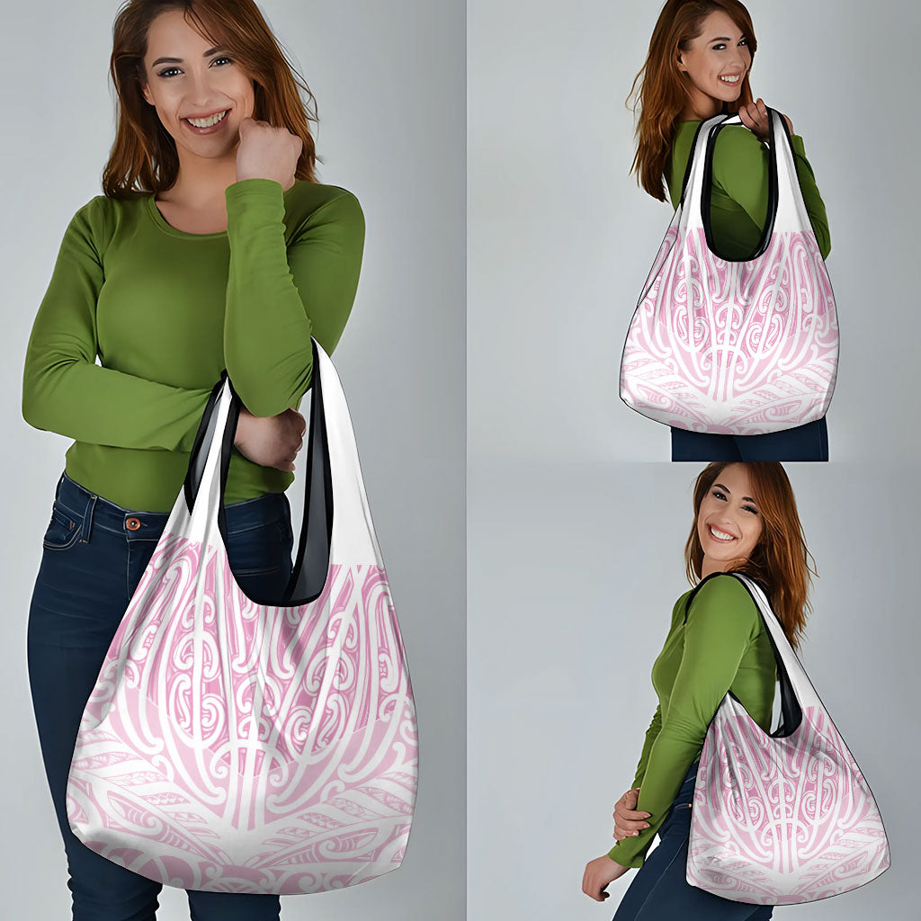 Pink New Zealand Puhoro Maori Tattoo Grocery Bag LT14 - Polynesian Pride