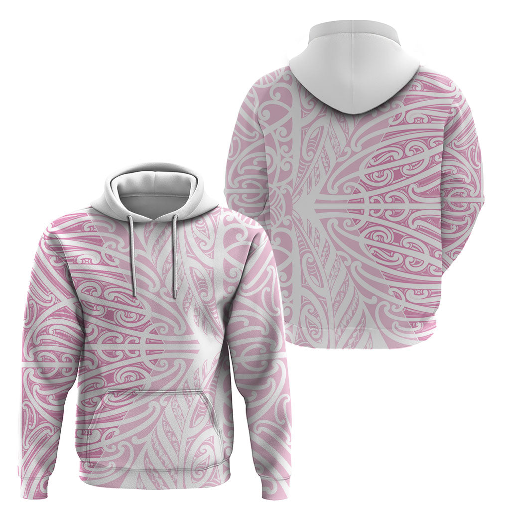 Pink New Zealand Puhoro Maori Tattoo Hoodie LT14 - Polynesian Pride