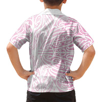 Pink New Zealand Puhoro Maori Tattoo Kid Hawaiian Shirt LT14 - Polynesian Pride