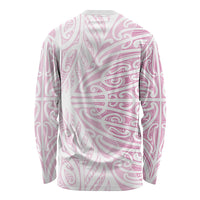 Pink New Zealand Puhoro Maori Tattoo Long Sleeve Shirt LT14 - Polynesian Pride