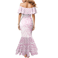 Pink New Zealand Puhoro Maori Tattoo Mermaid Dress LT14 - Polynesian Pride