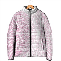 Pink New Zealand Puhoro Maori Tattoo Padded Jacket LT14 - Polynesian Pride