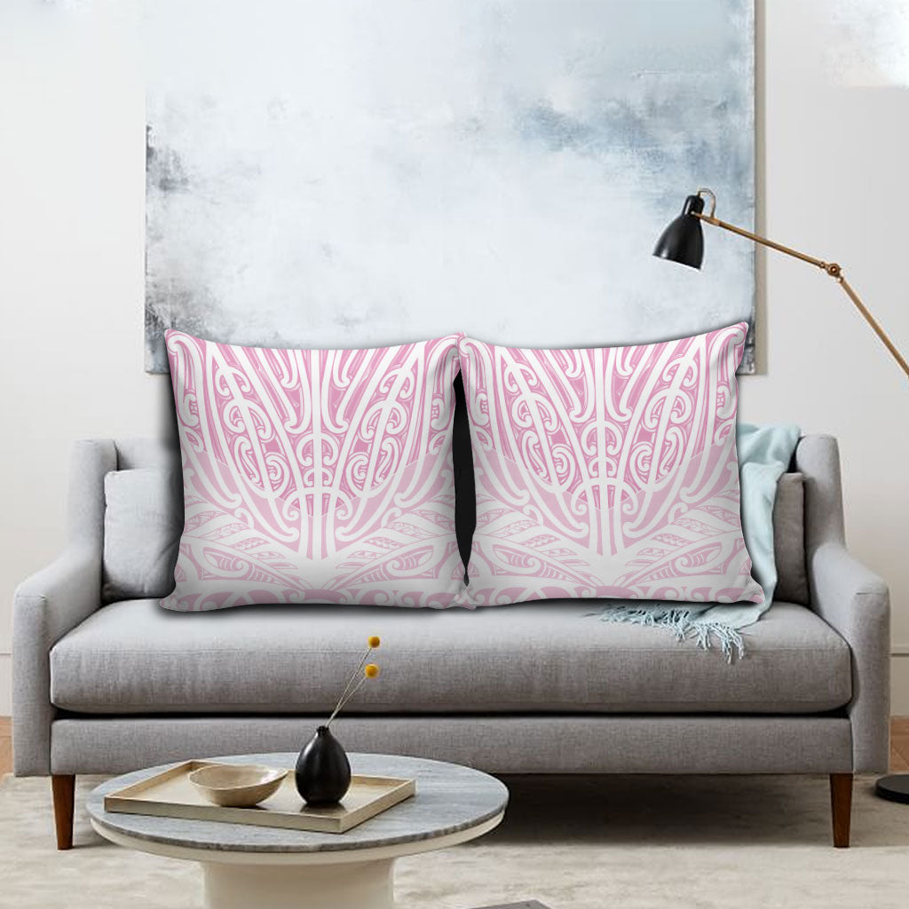 Pink New Zealand Puhoro Maori Tattoo Pillow Cover LT14 - Polynesian Pride