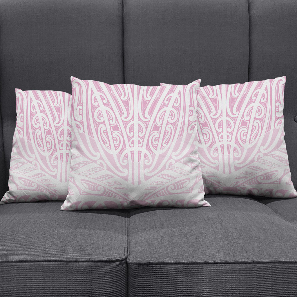 Pink New Zealand Puhoro Maori Tattoo Pillow Cover LT14 - Polynesian Pride