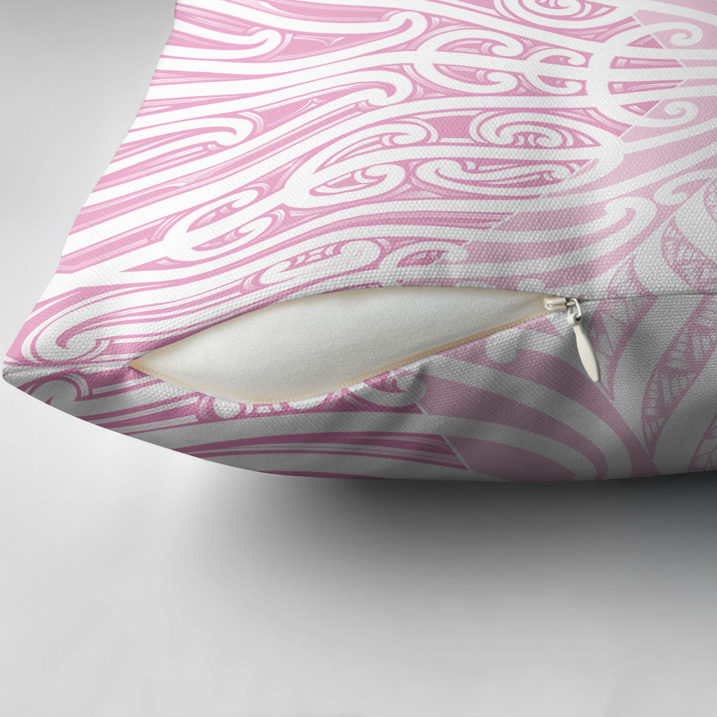 Pink New Zealand Puhoro Maori Tattoo Pillow Cover LT14 - Polynesian Pride