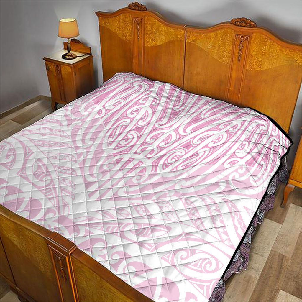 Pink New Zealand Puhoro Maori Tattoo Quilt LT14 - Polynesian Pride