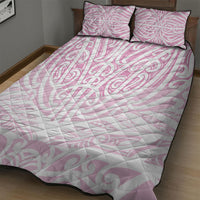 Pink New Zealand Puhoro Maori Tattoo Quilt Bed Set LT14 - Polynesian Pride