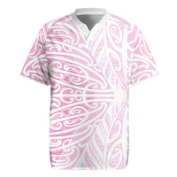 Pink New Zealand Puhoro Maori Tattoo Rugby Jersey LT14 Pink - Polynesian Pride