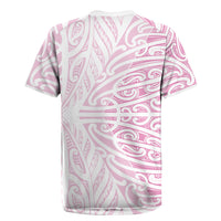 Pink New Zealand Puhoro Maori Tattoo Rugby Jersey LT14 - Polynesian Pride