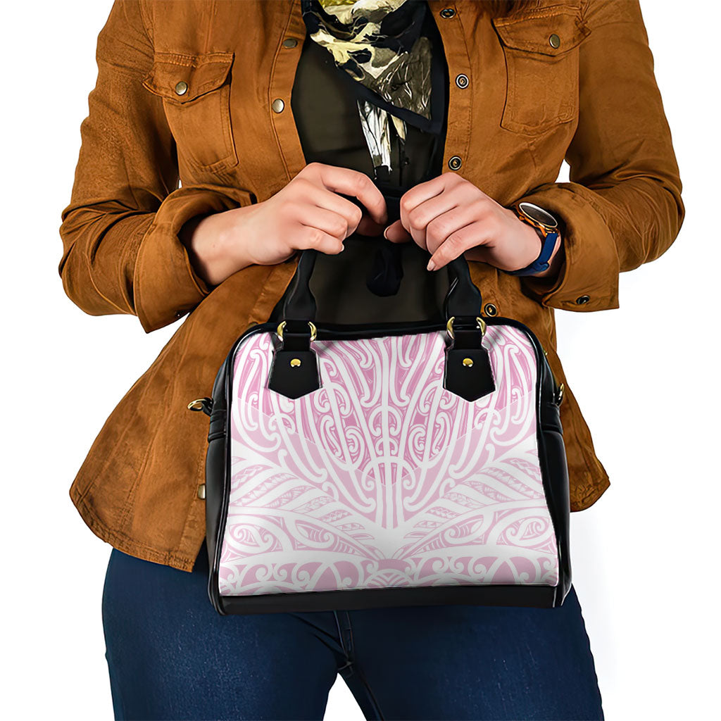 Pink New Zealand Puhoro Maori Tattoo Shoulder Handbag LT14 - Polynesian Pride