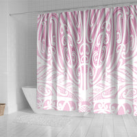 Pink New Zealand Puhoro Maori Tattoo Shower Curtain LT14 - Polynesian Pride