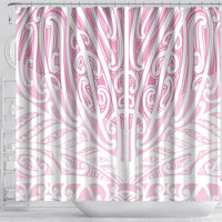 Pink New Zealand Puhoro Maori Tattoo Shower Curtain LT14 - Polynesian Pride
