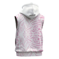 Pink New Zealand Puhoro Maori Tattoo Sleeveless Hoodie LT14 - Polynesian Pride