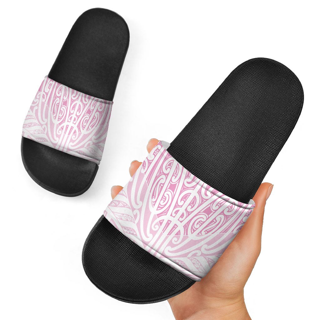 Pink New Zealand Puhoro Maori Tattoo Slide Sandals LT14 - Polynesian Pride