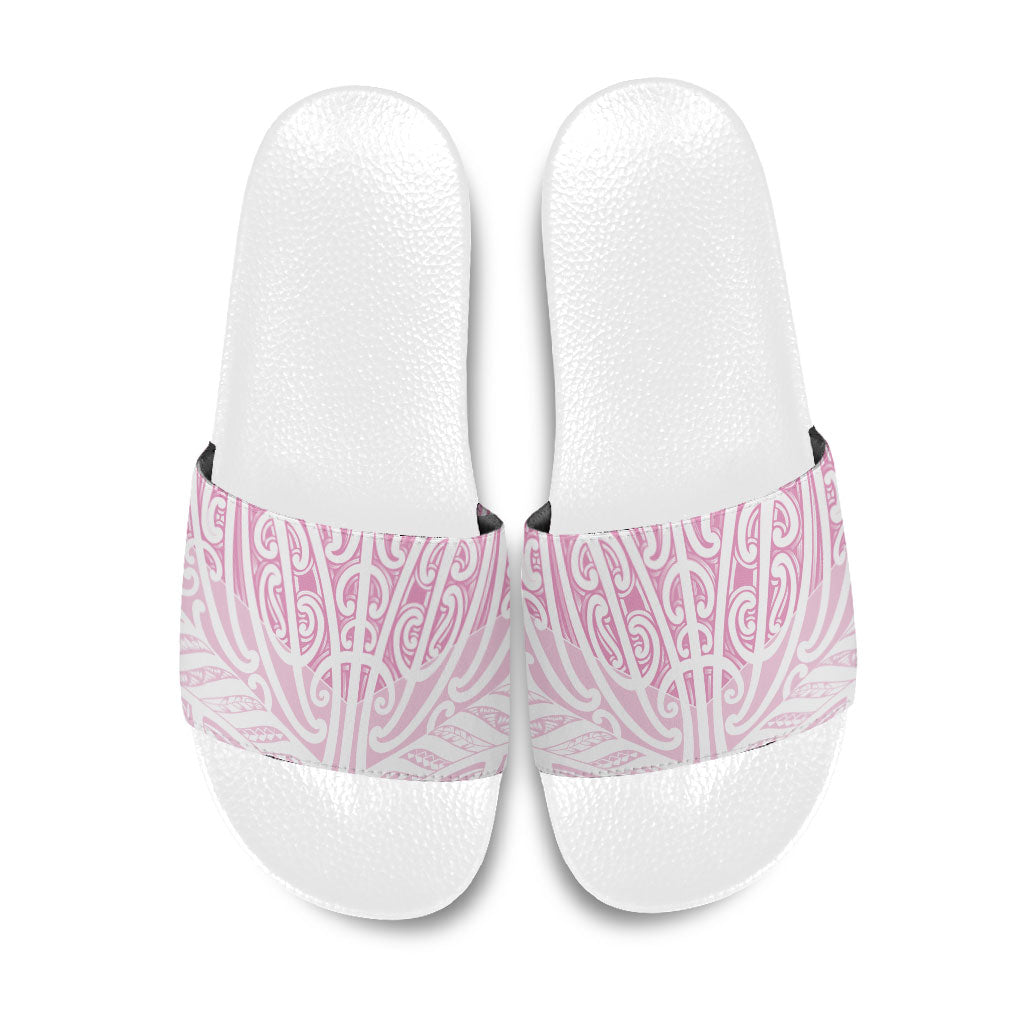 Pink New Zealand Puhoro Maori Tattoo Slide Sandals LT14 Pink - Polynesian Pride