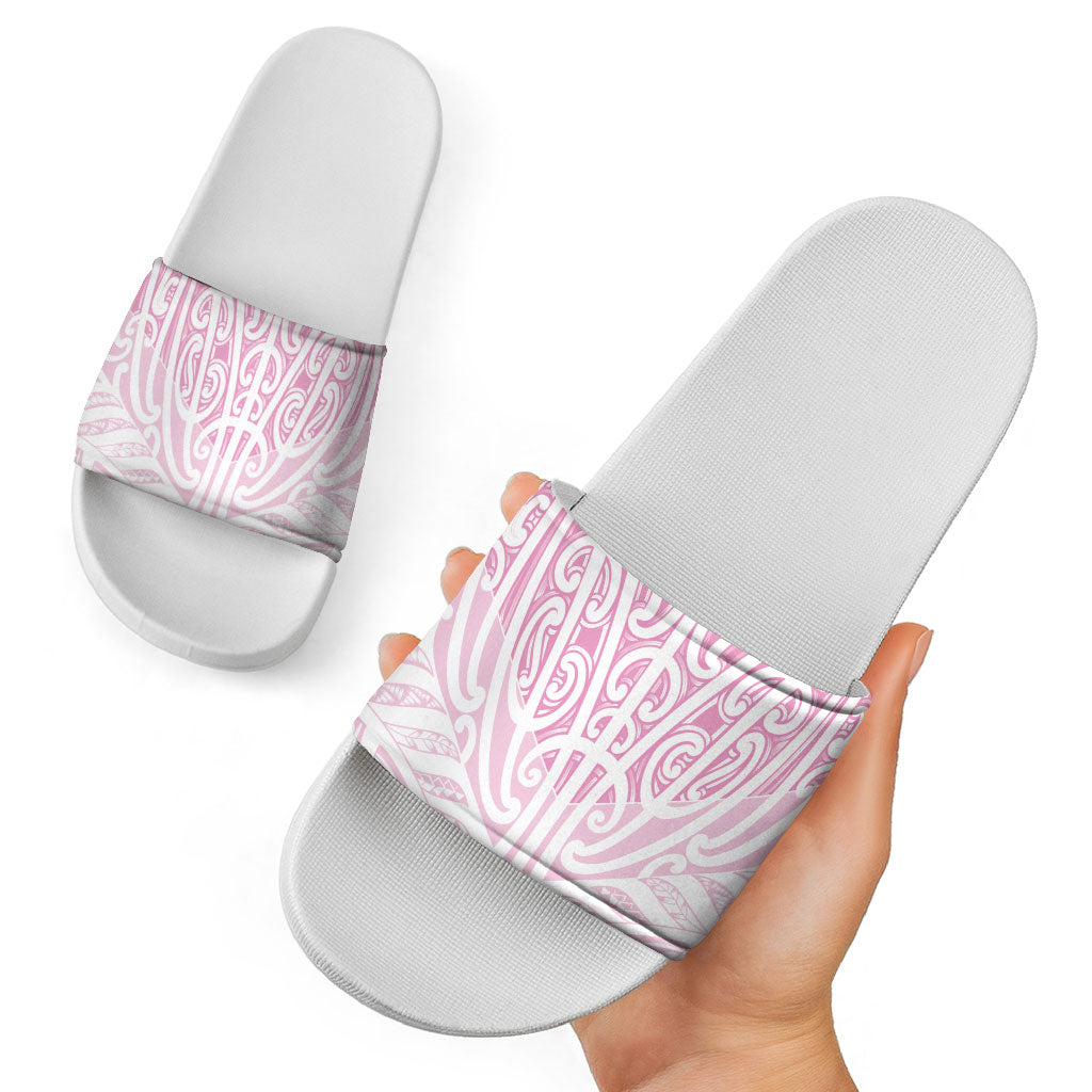 Pink New Zealand Puhoro Maori Tattoo Slide Sandals LT14 - Polynesian Pride