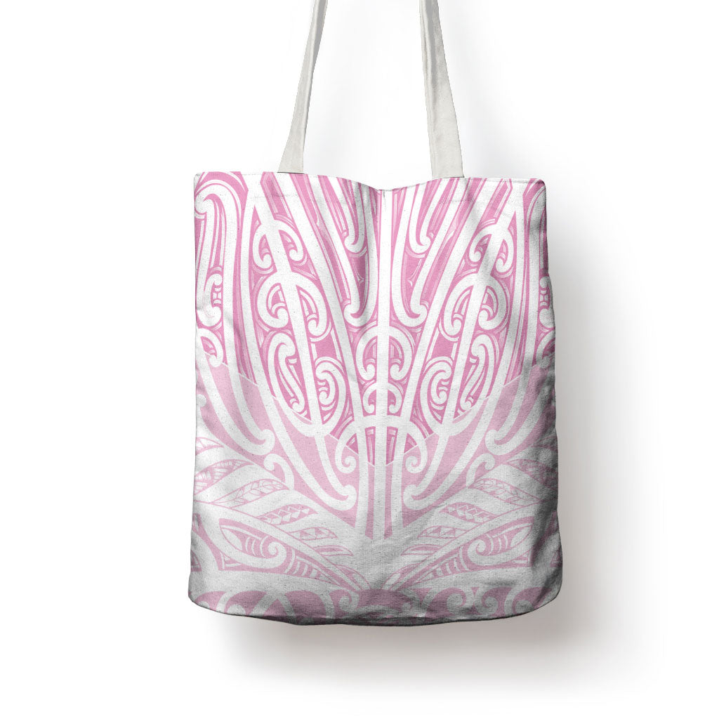 Pink New Zealand Puhoro Maori Tattoo Tote Bag LT14 - Polynesian Pride