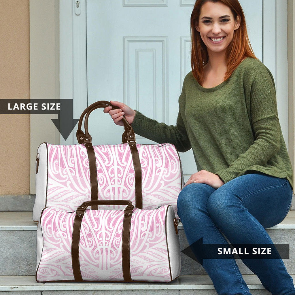 Pink New Zealand Puhoro Maori Tattoo Travel Bag LT14 - Polynesian Pride