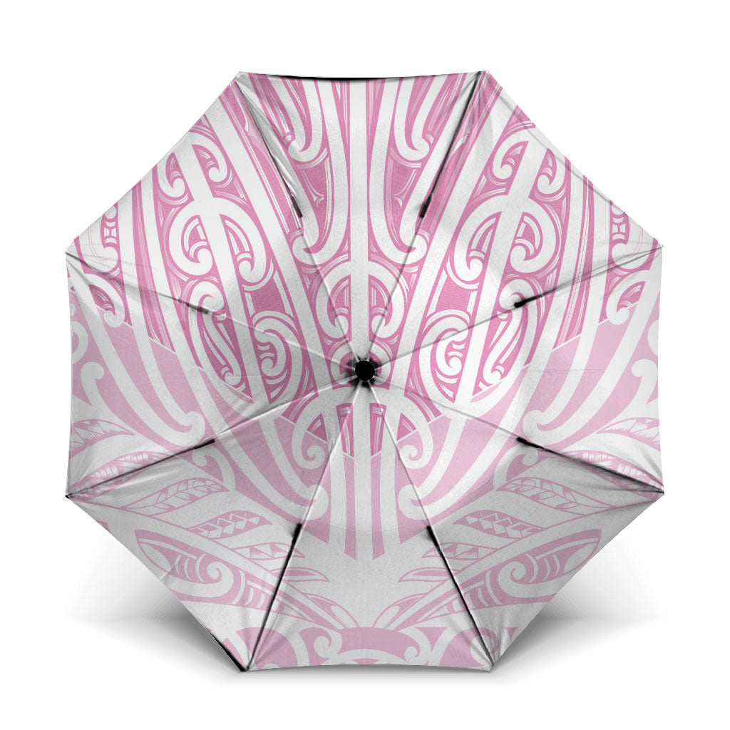 Pink New Zealand Puhoro Maori Tattoo Umbrella LT14 One Size Folded 11.42 inch Opened Diameter 37.4 inch Pink - Polynesian Pride