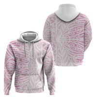 Pink New Zealand Puhoro Maori Tattoo Zip Hoodie LT14 - Polynesian Pride