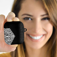 Black New Zealand Puhoro Maori Tattoo AirPods Case LT14 - Polynesian Pride
