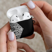 Black New Zealand Puhoro Maori Tattoo AirPods Case LT14 - Polynesian Pride