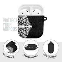 Black New Zealand Puhoro Maori Tattoo AirPods Case LT14 - Polynesian Pride