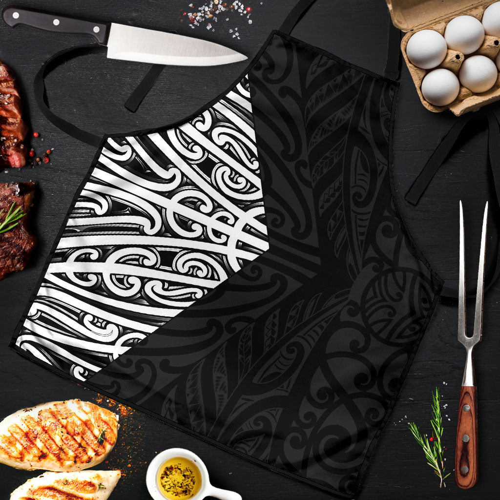 Black New Zealand Puhoro Maori Tattoo Apron LT14 Black - Polynesian Pride
