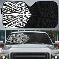 Black New Zealand Puhoro Maori Tattoo Auto Sun Shade LT14 Black - Polynesian Pride