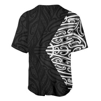 Black New Zealand Puhoro Maori Tattoo Baseball Jersey LT14 - Polynesian Pride