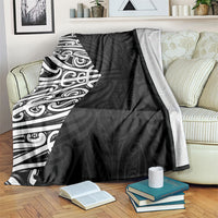 Black New Zealand Puhoro Maori Tattoo Blanket LT14 Black - Polynesian Pride