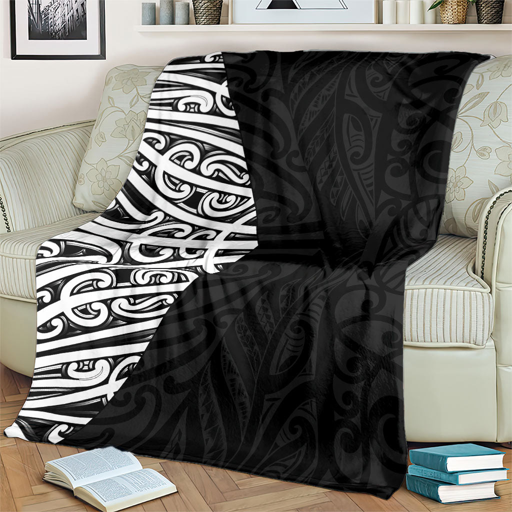 Black New Zealand Puhoro Maori Tattoo Blanket LT14 - Polynesian Pride