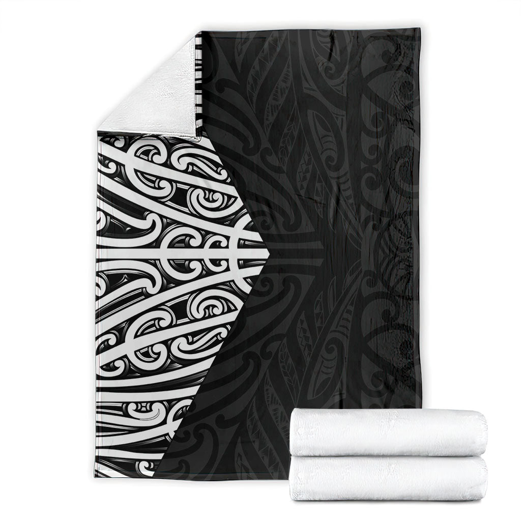 Black New Zealand Puhoro Maori Tattoo Blanket LT14 - Polynesian Pride