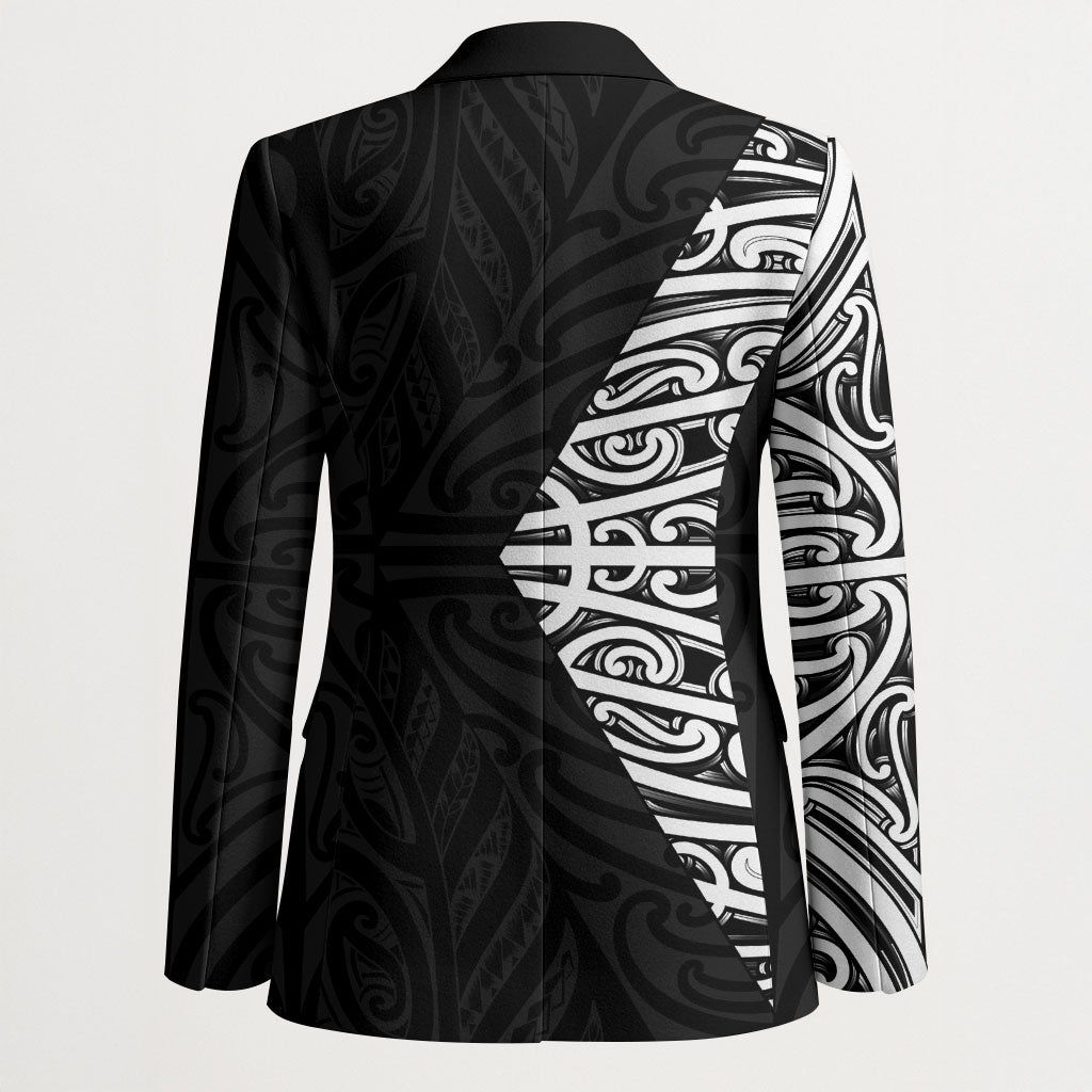 Black New Zealand Puhoro Maori Tattoo Blazer LT14 - Polynesian Pride